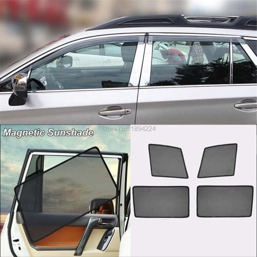 Car Full Side Windows Magnetic Sun Shade UV Protection Ray Blocking Mesh Visor For Subaru Outback 2015-2019