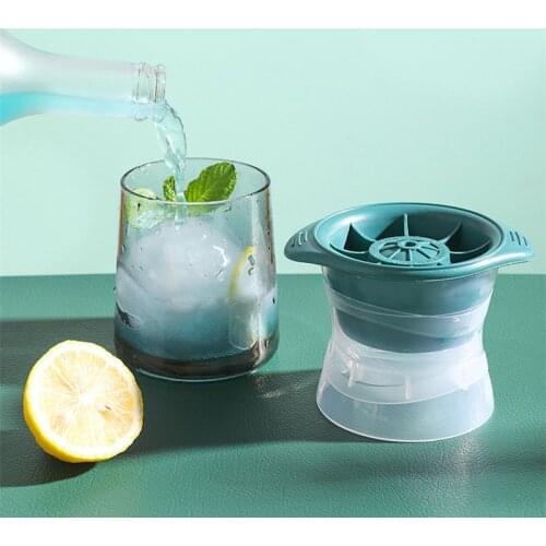 Silicone Sphere Round Ball Ice Cube Mold Makers Ice Cream Jelly Moulds DIY Bar Party Cocktail Whiskey Drink Home Kitchen Tools