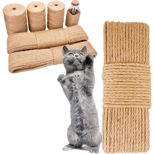 Sisal Rope DIY Cat Scratching Post Toy Cat Climbing Frame Replacement Rope Desk Legs Binding Rope For Cat Sharpen Claw Cordage