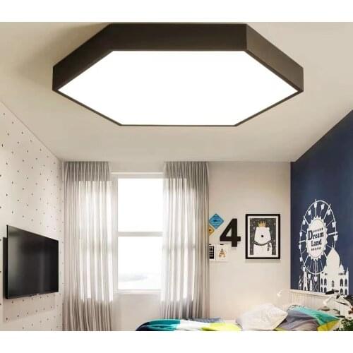 Modern bedroom lamp diamond-shaped study room living room LED ceiling lamp indoor chandelier macaron lamp