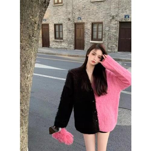 Fall 2021 Women Clothing Oversize Womens Sweaters Autumn Vintage Loose Winter Sweater Knitted Women Cardigan Knit Button Maxi