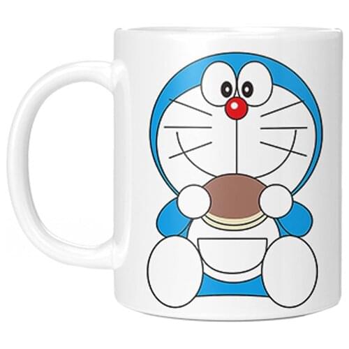 1Pcs New 350ml Doraemon Creative Color Changing Mug Ceramic Coffee Milk Mug Tea Water Cup Birthday Gift for Children