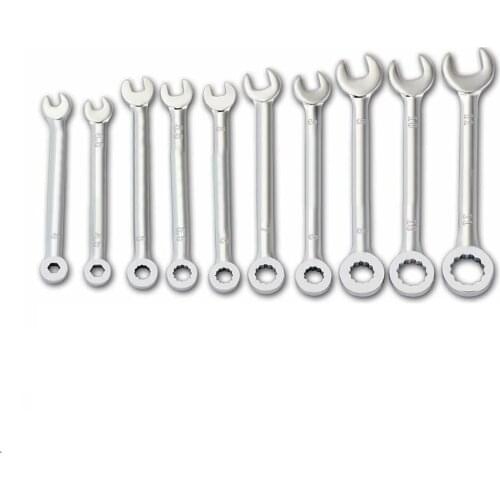 10pcs Combination Spanner Set Small Wrench Metric / SAE Imperial Portable Tool Superior Alloy Production Heat Treatment