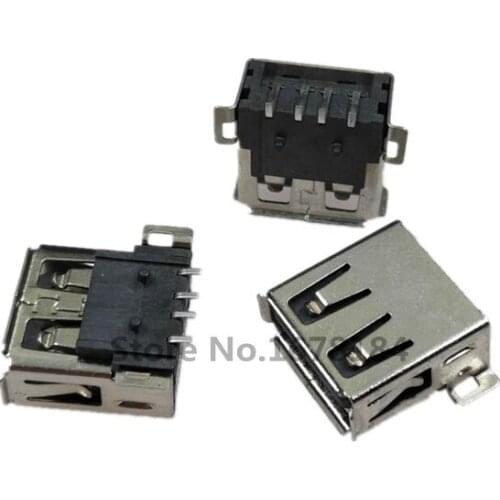100PCS USB Type A Female Socket Connector 180 Degrees SMD 4 Pin Plug Jack DIY Connectors