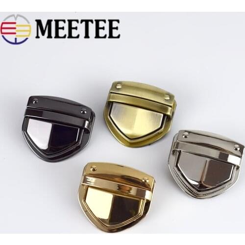 2/4pcs Meetee Metal Clasp Turn Lock Twist Locks for DIY Handmade Bag Accessories Purse Handbag Hardware Part Closure E6-15