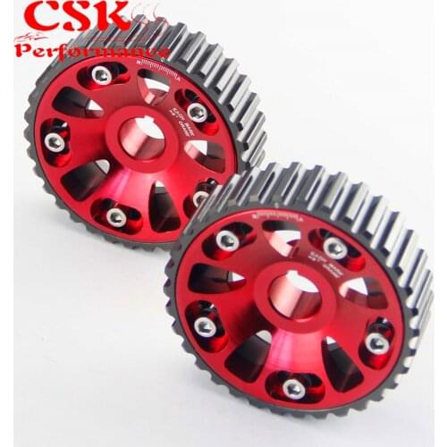 2 Pcs High Performance Cam Gears Pulley Kit Fits For 88-00 Honda Civic B16A B18C Integra DC2 Acura Black/Blue/Red