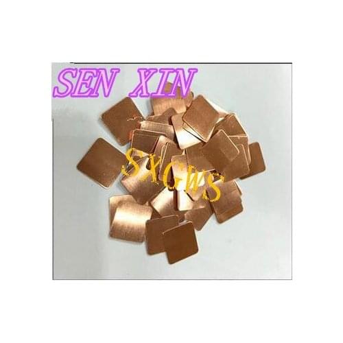50pcs/Lot 15mmx15mm*0.3MM Heatsink Copper Shim for Laptop GPU VAG PAD thermal Pads cooling cooler