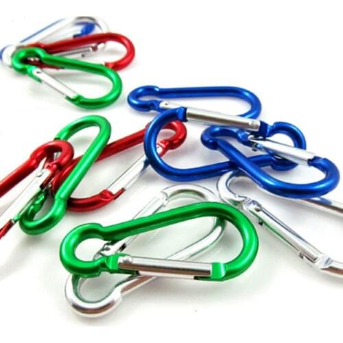 60X Simple Aluminum Carabiner Camp Snap Hook Keychain