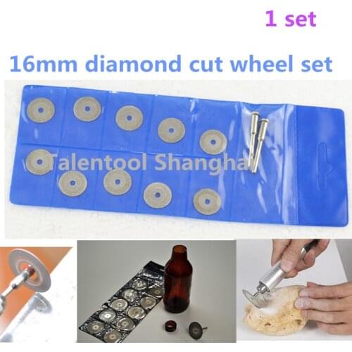 Talentool 10pcs/set 16mm/0.63" Dimond Cutting Disc Diamond Saw Blade for Cutting Glass Ceramic Tile Stone