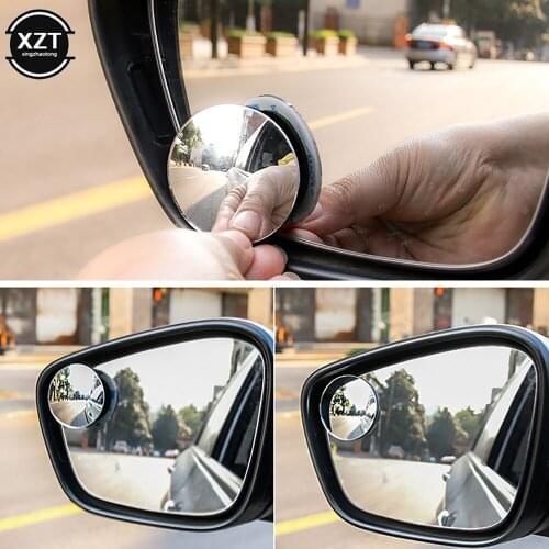 Car Mirror HD Convex Mirror Blind Spot Auto Rearview Mirror 360 Degree Wide Angle Vehicle Parking Rimless Mirrors