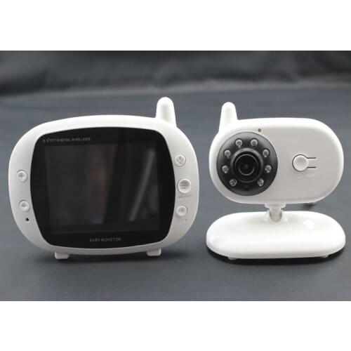 3.5 Inch 2.4Ghz Wireless Two Way Intercom Camera Temperature Time and Music Display Wireless IR Night Vision Baby Monitor