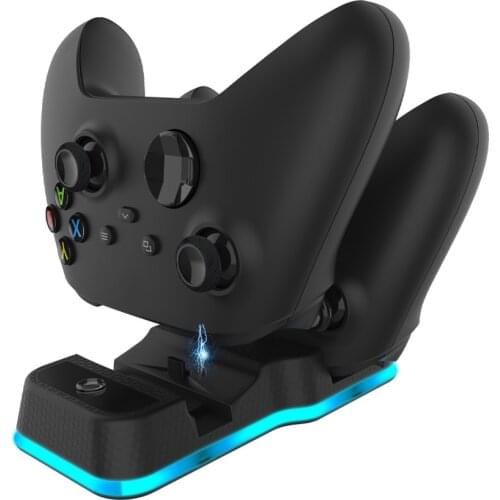 Wireless Controller Dual Charger Gamepad Joystick Fast Charging Base Controller Charger Stand w/ LED Indicator for Xbox Series X