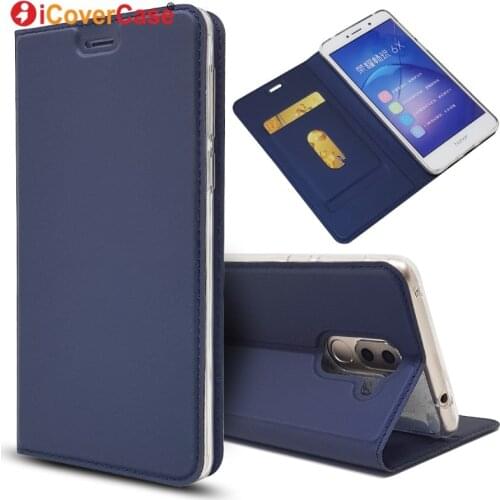 For Huawei Honor 6X Case Leather Wallet Soft Silicon Cover Phone Accessories For Huawei ( Mate 9 Lite ) Flip Cases Etui Coque