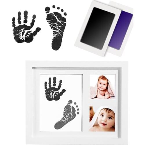 Ink Pad Storage Memento Baby Footprint Imprint Kit Newborn Baby Souvenir Non-Toxic Handprint Casting Infant Clay Toy
