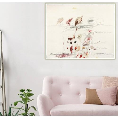 Cy Twombly《Untitled 0005》Canvas Abstract Art Oil Painting Artwork Aesthetic Picture Poster Wall Hanging Decor Home Decoration