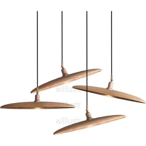 Willlustr wood pendant light minimalist design nordic lighting hanging lamp dinning room restaurant hotel wooden suspension lamp