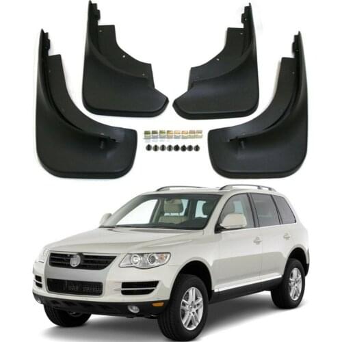 Fivefinger 4pcs/set Mud Flaps Mud Guards Fit For VW Touareg Mk1 2008 2009 2010 Facelift Mudflaps Splash Guards Front Rear Flaps