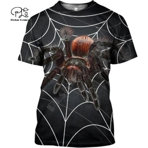PLstar Cosmos summer Fashion spider 3D Printed Harajuku streetwear Animal T shirts Funny man women Casual Short sleeve style-1