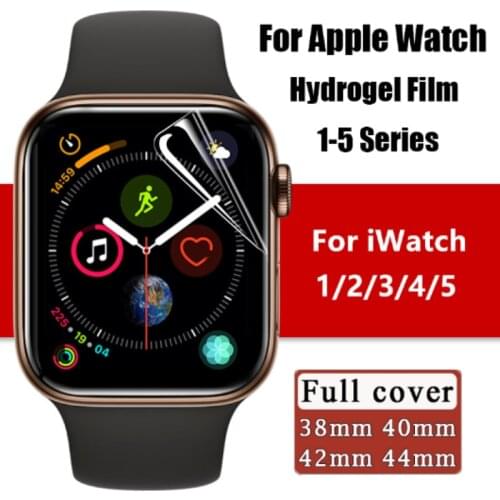 Screen Protectors For Apple Watch 1 2 3 4 5 Series 10D Full Cover Hydrogel Film For Iwatch 38mm 40mm 42mm 44mm Scratch Resistant