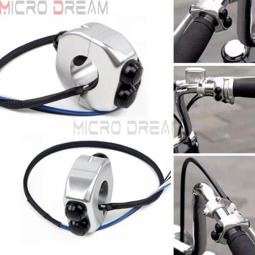 2pcs 7/8" 1" Bars 3 Buttons Handlebar Hand Control M-unit Push Buttons Switch Universal for Cafe Racer Bobber Chopper 22mm 25mm