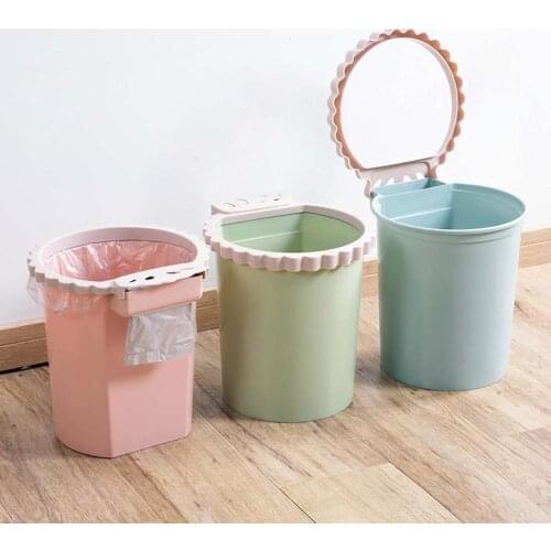 OTHERHOUSE Trash Can Waste Bins with Trash Bag Storage Box Paper Basket Dustbin Office Home Rubbish Can Recycle Garbage Bin