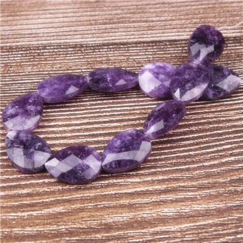 Lanli Cut water drop Deep Amethyst DIY accessories production Necklace Earrings Bracelet beads pendant sweater chain