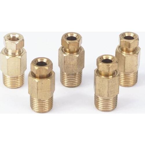 1/8" BSPP Male Thread x 4mm OD Tube Brass Connector Machine Tool Oil Filter Canister Adapter Pipe fitting For Lube Tubing