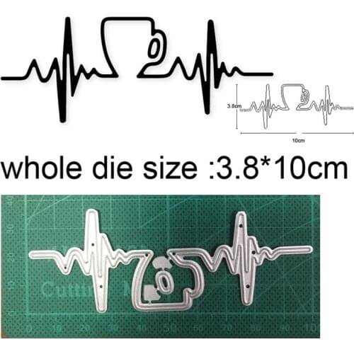 2020 new Craft dies Coffee Cup ECG Frame Metal Cutting Dies Stencils for DIY Scrapbooking dies Embossing Album Paper Card Paper