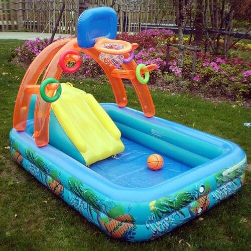 Inflatable Swimming Pool for Kids Children Multifunctional Swimming Water Pool Home Outdoor Paddling Pool Bathing Tub with Slide