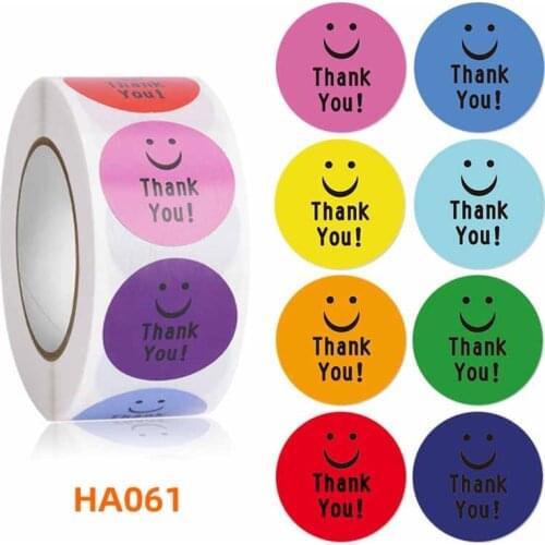Smiley Face Thank You Sticker 500 Pcs for Kids Reward Sticker Yellow Dots Labels Happy Smile Face Expression Sticker Kids Toys