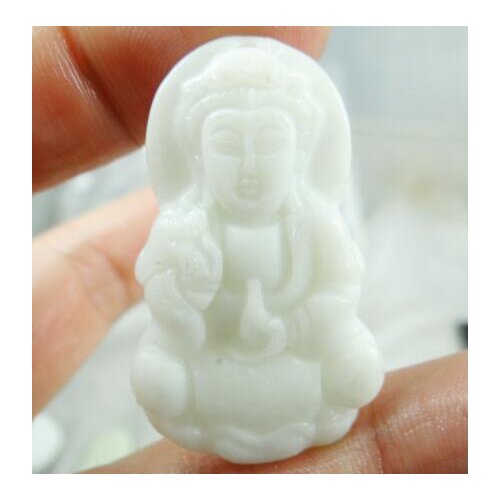 Natural stone Turquoises Quartz crystal Chinese stone hand-carved guan yin amulet pendant for diy jewelry making necklace A10