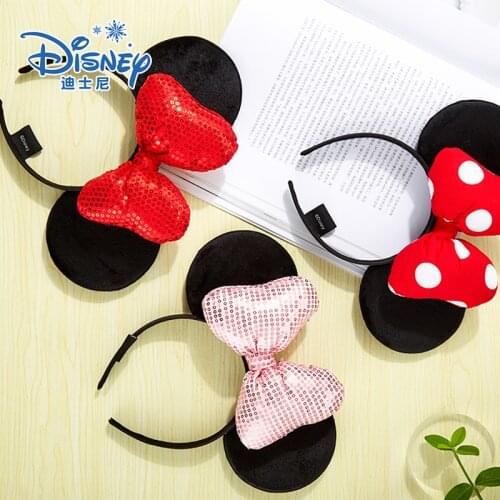 2020 New Summer Disney Headband Girls Ears Hairband Kids Women Bow Headdress Minnie Party Headbands Diy Ears Hair Accessories
