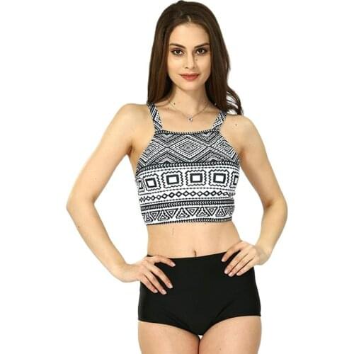 2021 Set Swimsuit Beach Wear Two-Piece Female Sexy Hot Spring Sleeveless Slim Surfing Diving Suit Swimwear