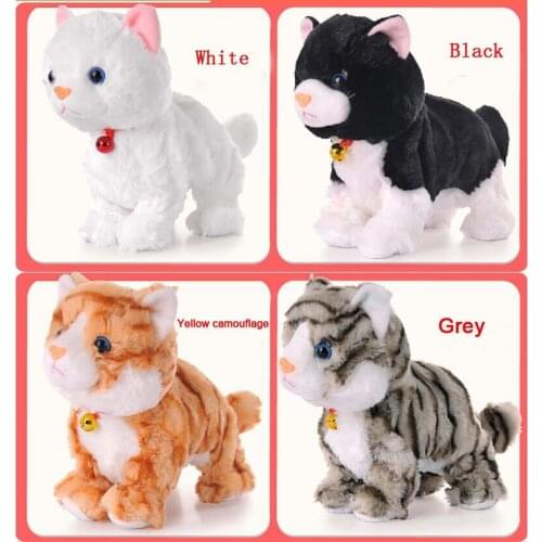 New Year Christmas Toys For Children Gift Electronic pet electric cat Brinquedos Walking Barking Musical Interactive Robot Anime