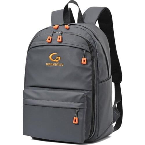 Solid Color Fashion Mens Backpack Nylon Waterproof School Bag For Boys Large-capacity Laptop Backpacks Leisure Travel Bags 2021