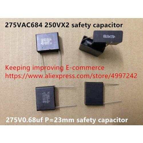 Original new 100% 275VAC684 250VX2 275V0.68uf P=23mm safety capacitor (Inductor)