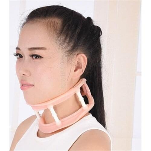 Height Adjustable Neck Support Silicone Cervical Collar Cervical Vertebra Tractor Separated Collar Support Orthotics