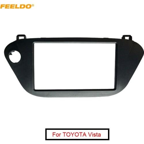 FEELDO Car 2DIN Radio Audio Fascia Panel Frame Adaptor For TOYOTA Vista (V50) Dashboard Plate Frame Installation Fit Kit