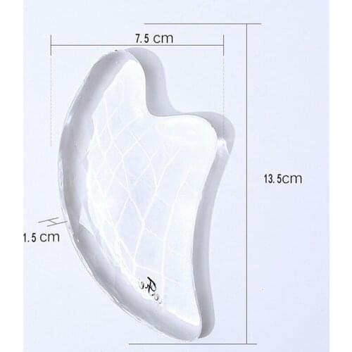 3D Transparent Natural Resin Crystal Plate Thin Detox Body Face Massage Board