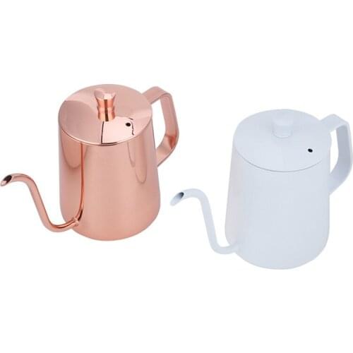 600ml Steel Handle Straight Hand Wash Pot 304 Stainless Steel Narrow Mouth Narrow Mouth Pot Coffee Pot