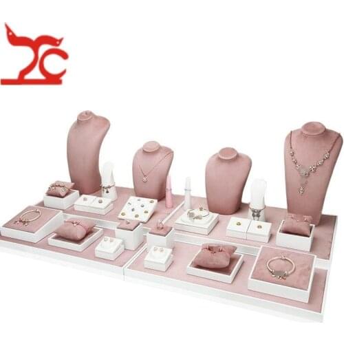 Luxury Fashion Jewelry Display Props Holder Factory Direct Shooting Jewellery Multi-Function Trey Paint Jewelry Display Set