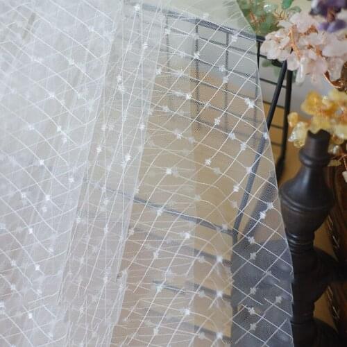 1.5 Meters Wide Dotted Mesh Lace Fabric Soft Mesh Fabric Hanfu Skirt Wedding Dress Fabric