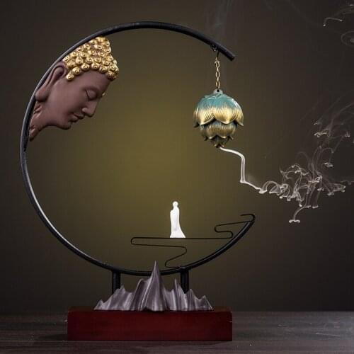 Modern Luxury Incense Burner Smoke Back Flow Ceramic Creative Incense Burner High Quality Incensario Spiritual Decor EI50IB