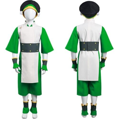 TAvatar: The Last Airbender Toph bengfang Cosplay Costume Kids Children Vest Pants Outfits Halloween Carnival Suit