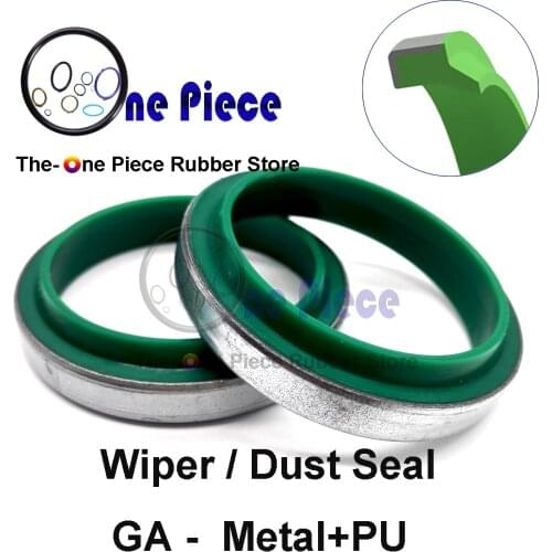 AM Wiper seal ID=30-80 mm Dust ring GA hydraulic cylinder parts industry Polyurethane (PU) +Metal Rubber scraper ring steel+PU