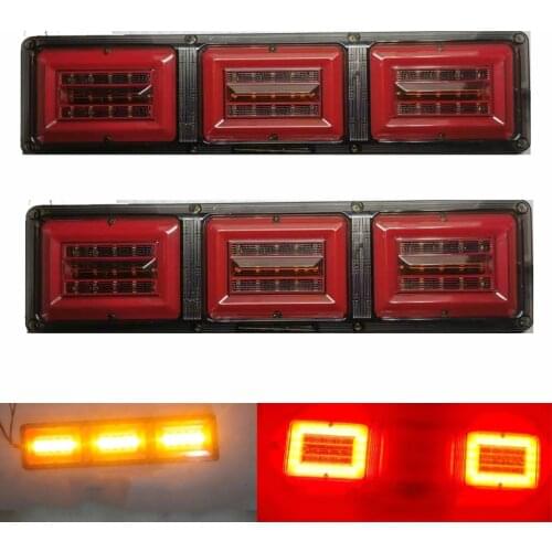 Waterproof 24V Universal Car Truck Rear Taillight Led Trailer Taillights Turn Sequential Flowing Signal Warning Light Reverse