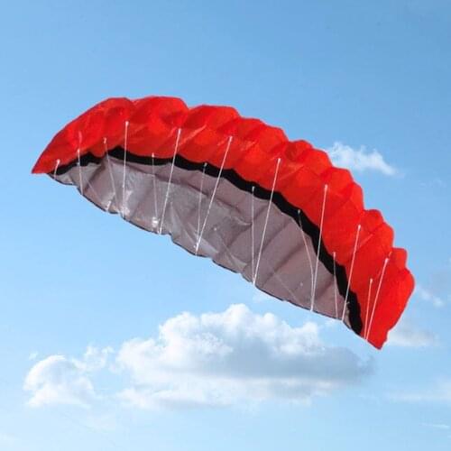 4 Types 1 Pcs High Quality 2.5m Red Dual Line Parafoil Kite Withflying Tools Power Braid Sailing Outdoor Sports Kite