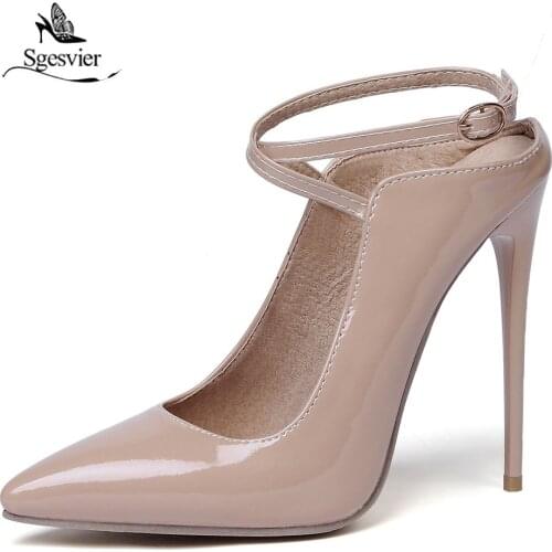 Sgesvier 2019 new arrival fashion shoes woman thin high heels women sandals buckle strap ladies summer party wedding shoes G90