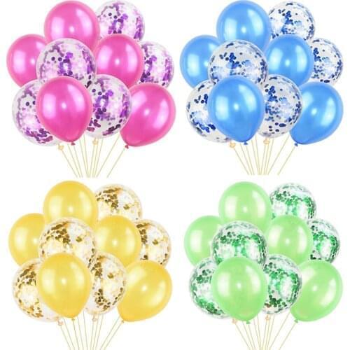 10Pcs Gold Confetti Balloons Birthday Party Decoration Kids Adult Metallic Balloon Air Ball Wedding Birthday Ballon Decor Baloon