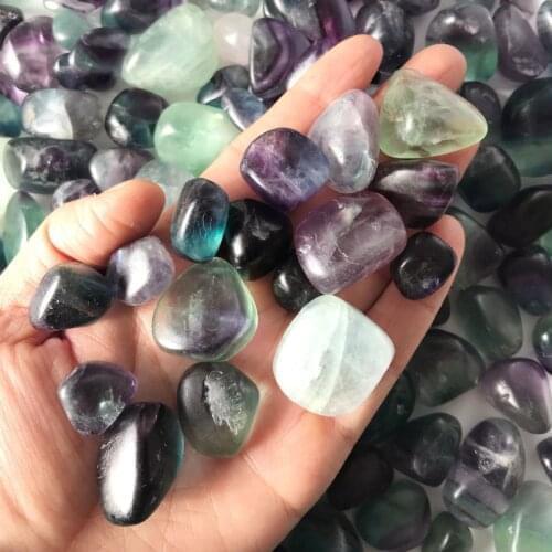 100g 15-20mm Natural Fluorite Quartz Crystal Stones Rough Polished Gravel Specimen Healing Stone Collection Home Decor